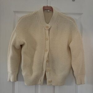 Alex Mills Nico Cream Knit Cardigan